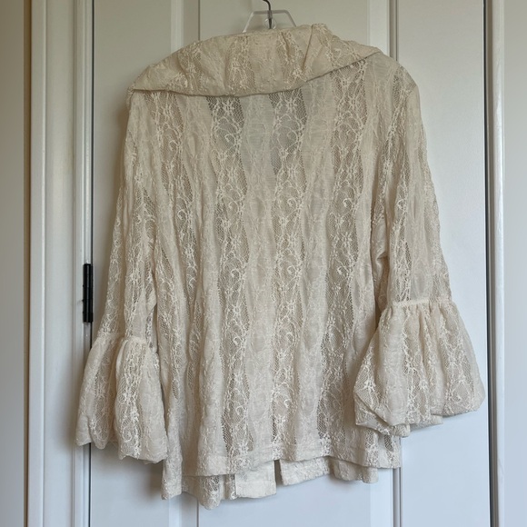 Boutique Cream Lace Jacket/Blazer, GUC - Picture 2 of 3